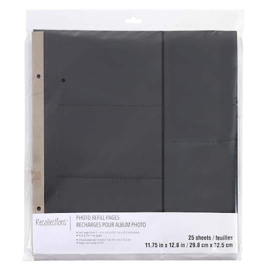 6 Packs: 25 ct. (150 total) 12&#x22; x 13&#x22; Photo Album Refill Pages by Recollections&#x2122;